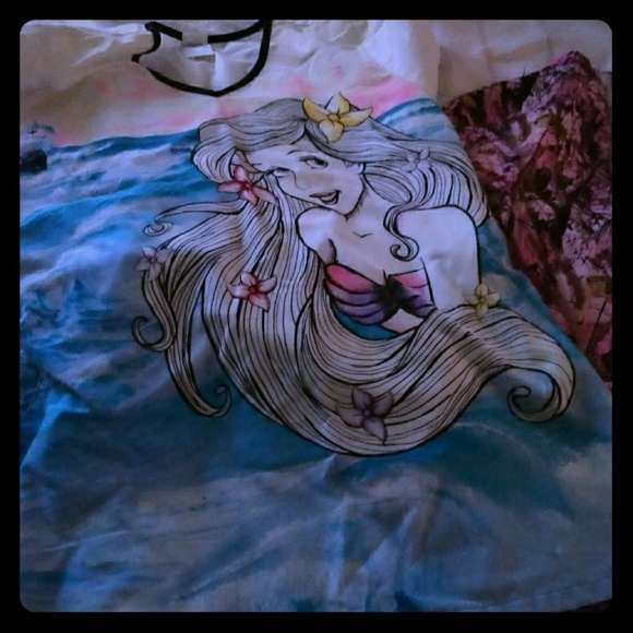 Tops - Little Mermaid scrub top with pants to match.